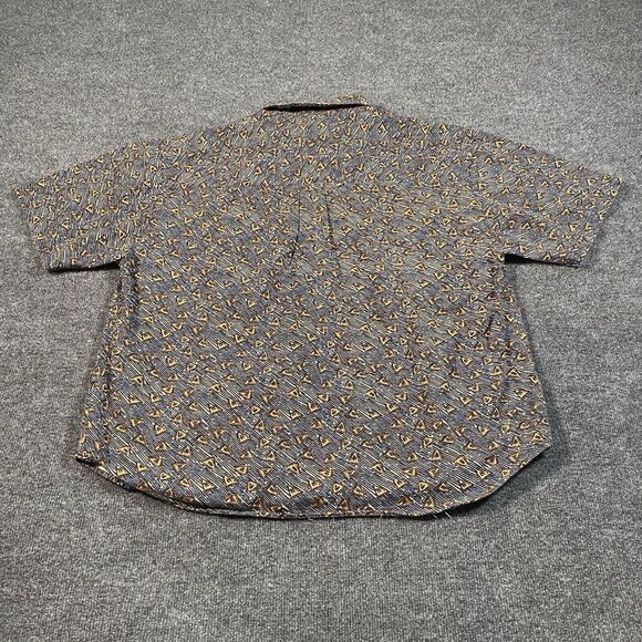 Zone Five Mens 2XL Geometric All Over Print Hawaiian Short Sleeve Cotton Shirt - Picture 5 of 6